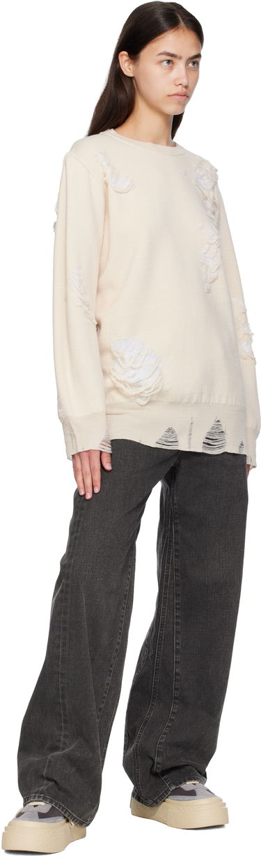 Džemper Maison Margiela MM6 Maison Margiela Double-Faced Distressed Sweater Bež | S52HL0046 M13131, 3