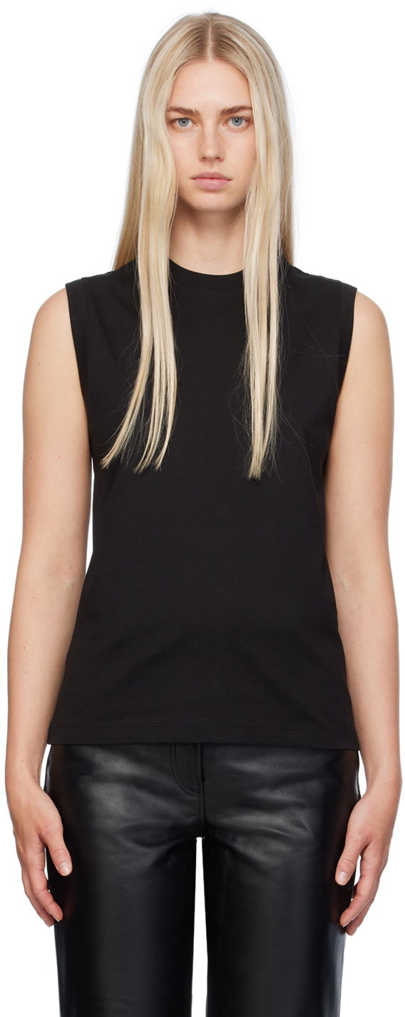 Majica bez rukava TOTEME TOTEME Relaxed Sleeveless Tank Top Crna | 243-WRT0345-FB0093