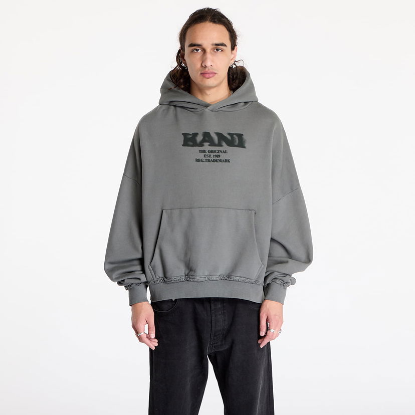 Dukserice Karl Kani Sweatshirt Retro Sprayed OS Hoodie Anthracite S Siva | 60210110
