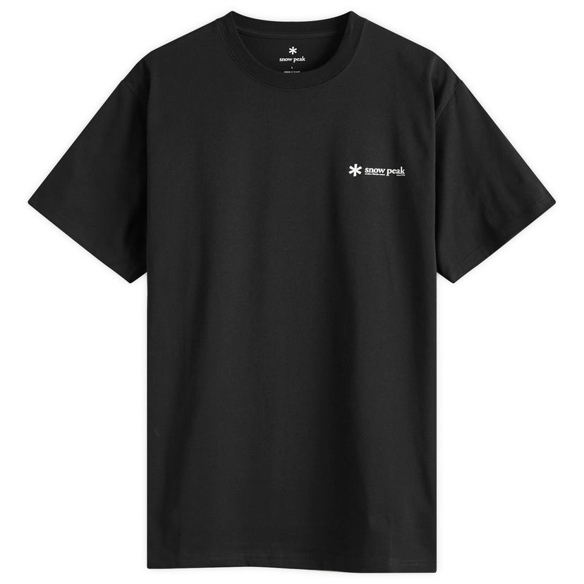Majica kratkih rukava Snow Peak Logo Graphic T-Shirt, Size L Crna | TS-25SU101-BK