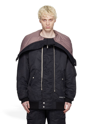 Jakna Rick Owens DRKSHDW Hooded Bomber Jacket Crna | DU02C5765 BRER1