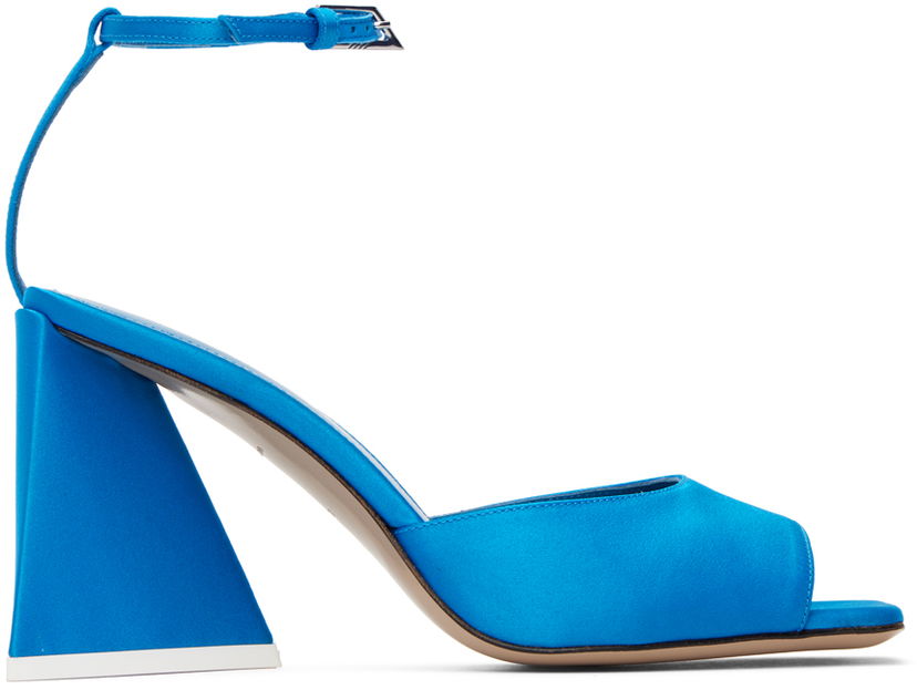 Dodaci The Attico Attico Piper Satin Heeled Sandals Plava | 232WS599 V015