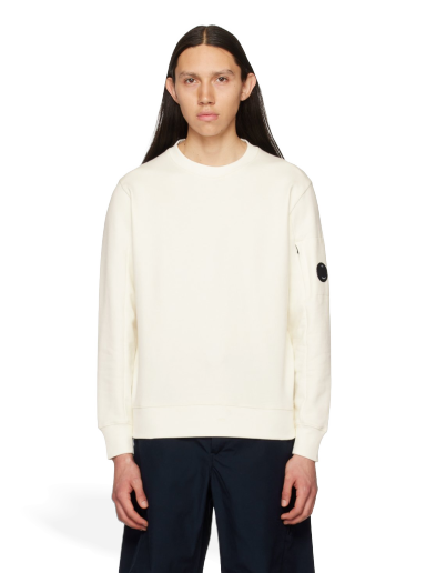 Dukserice C.P. Company Lens Sweatshirt Bijela | 14CMSS022A-005086W