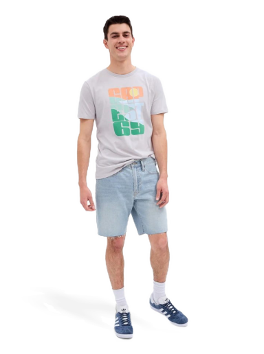 Kratke hlače GAP Straight Denim Short Tirkiz | 602501-00