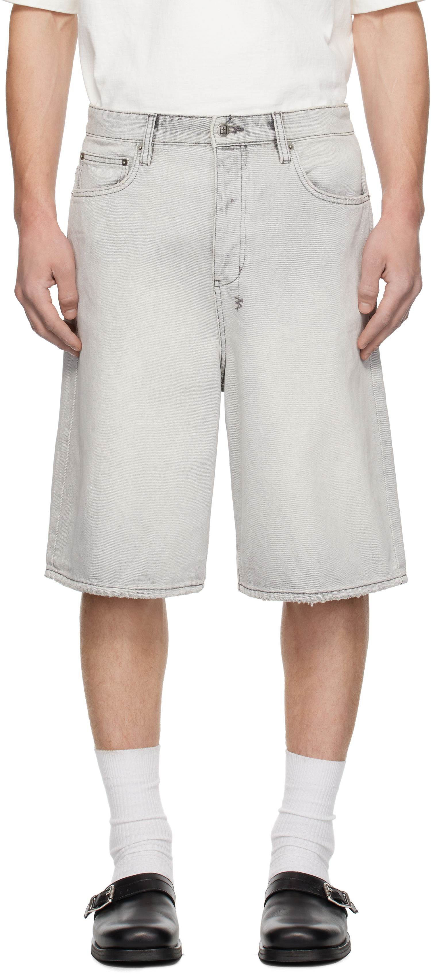 Kratke hlače Ksubi Ksubi MAXX Snow Denim Shorts Siva | MPS25WA005, 0