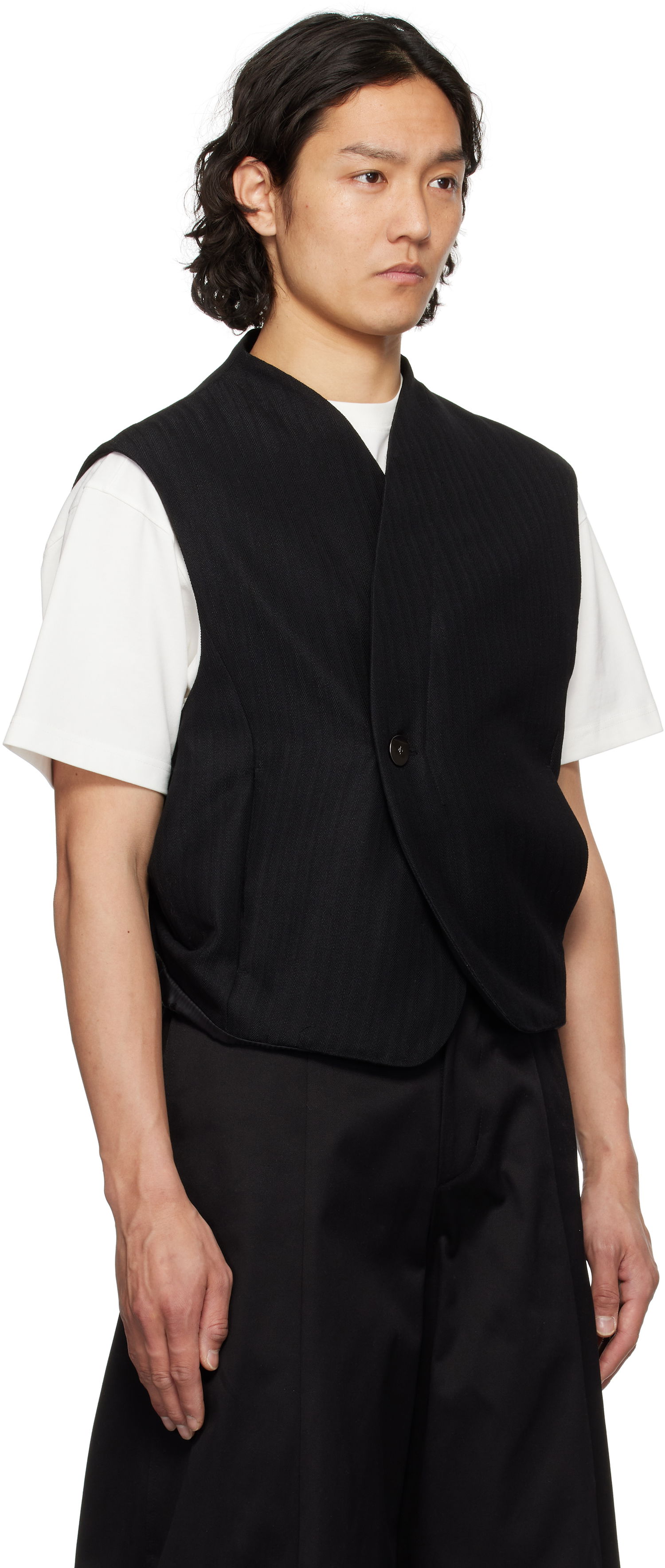Prsluk ADER ERROR ADER error Pinstripe Wrap Vest Crna | BO01SSVE0101BK, 1