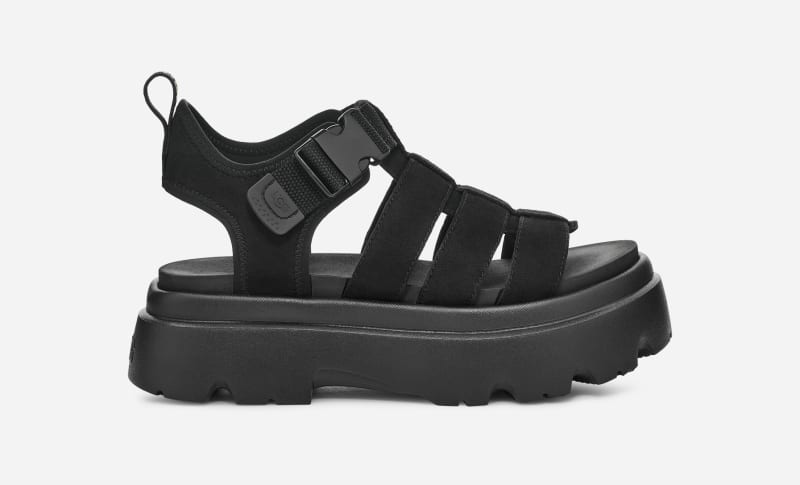 Tenisice i cipele UGG ® Cora Sandal for Women in Black, Size 3, Leather Crna | 1152698-BLK