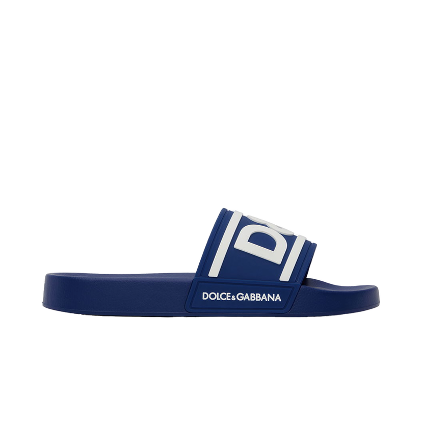 Tenisice i cipele Dolce & Gabbana Blue Logo Slides Plava | CS2072AQ858
