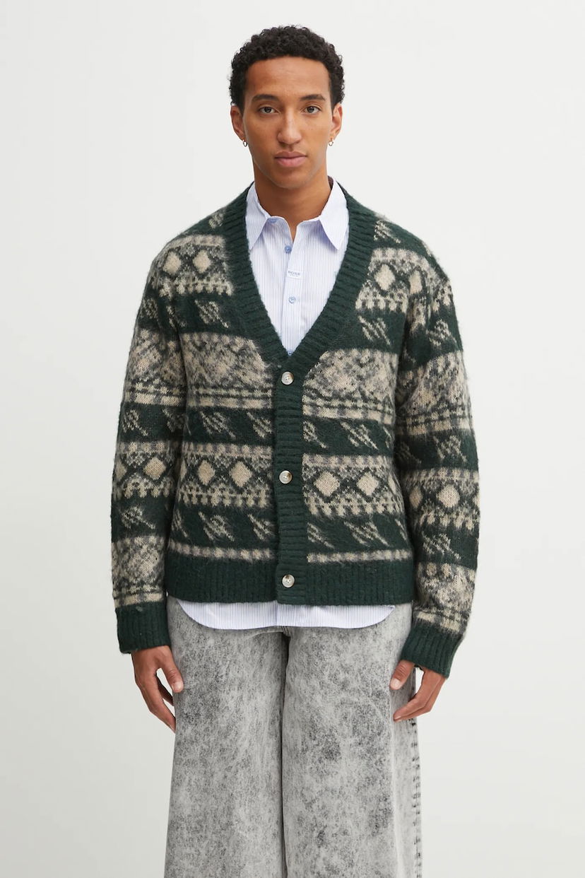 Džemper DAILY PAPER Wool Blend Pattern Check Cardigan Višebojno | 2521126