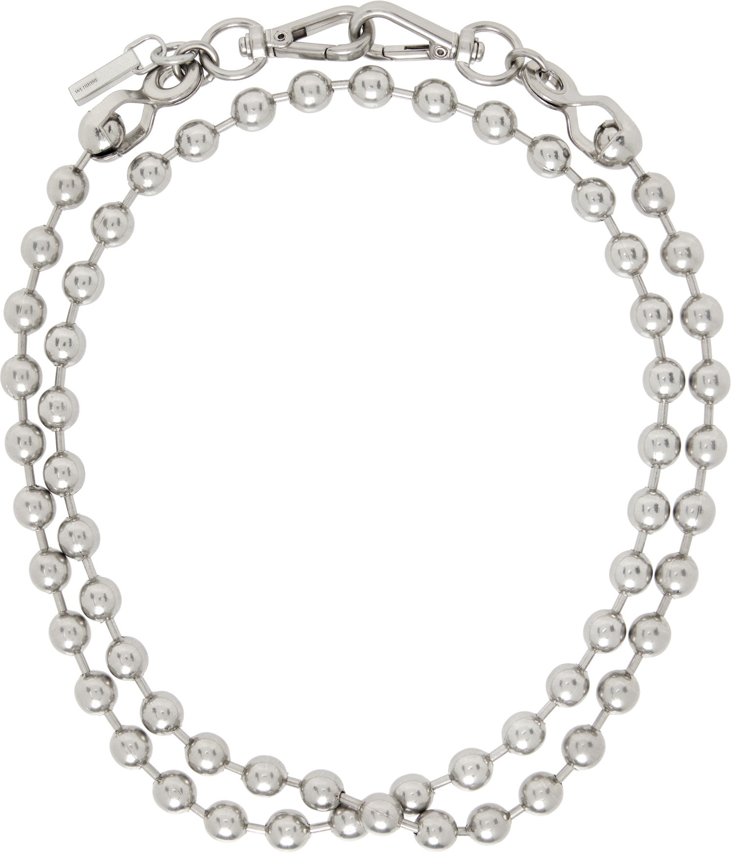 Ogrlica We11done We11done Ball Chain Necklace Metalik | WD-AJ0-25-589-U-SS, 0