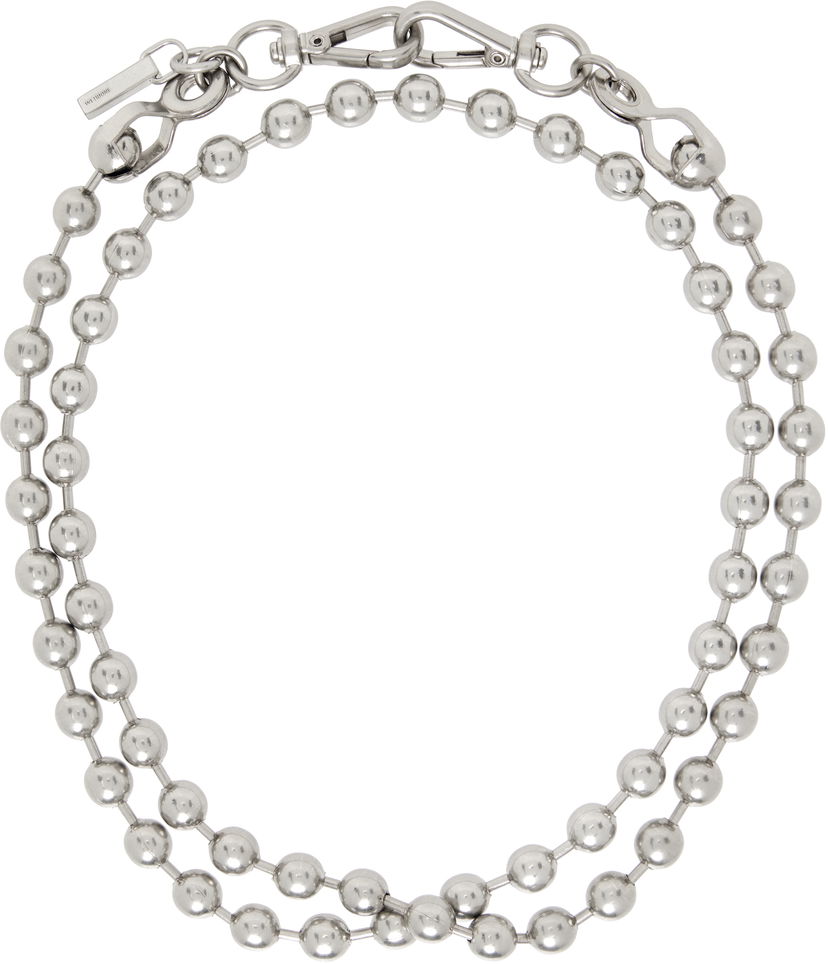 Ogrlica We11done We11done Ball Chain Necklace Metalik | WD-AJ0-25-589-U-SS