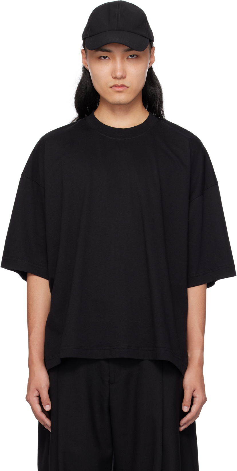 Majica kratkih rukava Studio Nicholson Studio Nicholson Lee T-Shirt Crna | PIU SNM - 1327