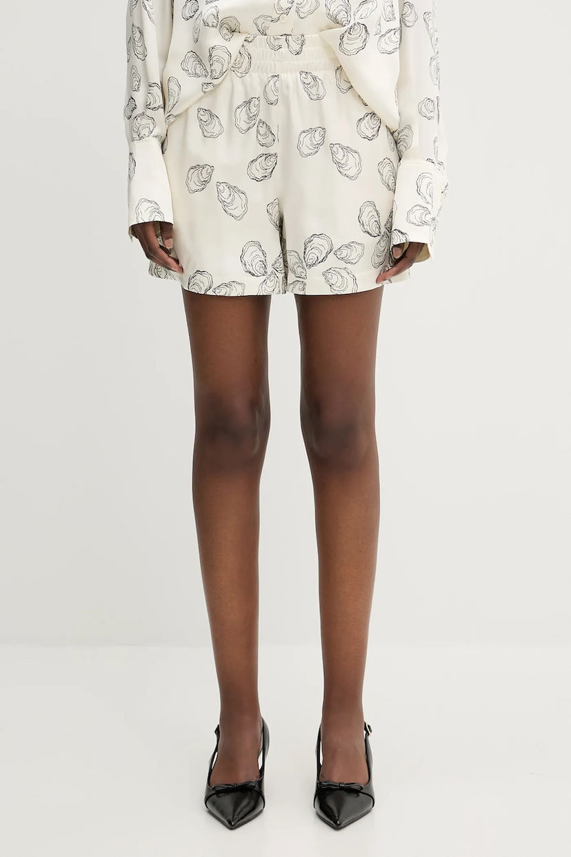 Kratke hlače Anine Bing Anine Bing Kam High Waist Shorts Bijela | A.05.11007
