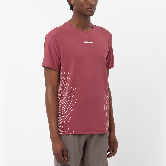 Majica kratkih rukava Salomon Sense Aero Graphic T-Shirt Crvena | LC2700000