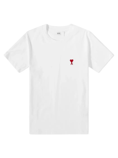Majica kratkih rukava AMI Tonal De Coeur Tee Bijela | UTS004-726-175