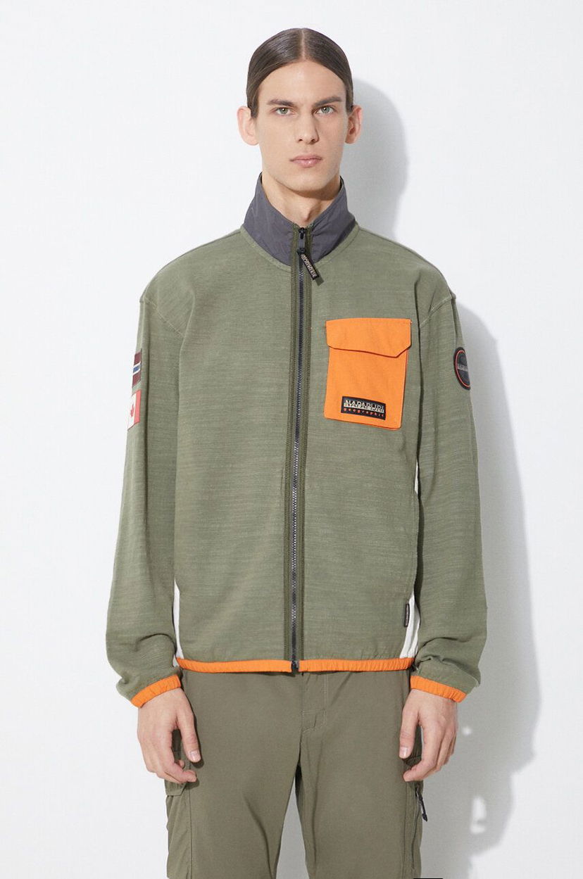 Dukserice Napapijri Sweatshirt B-Tepees FZ Zelena | NP0A4HP4GAE1
