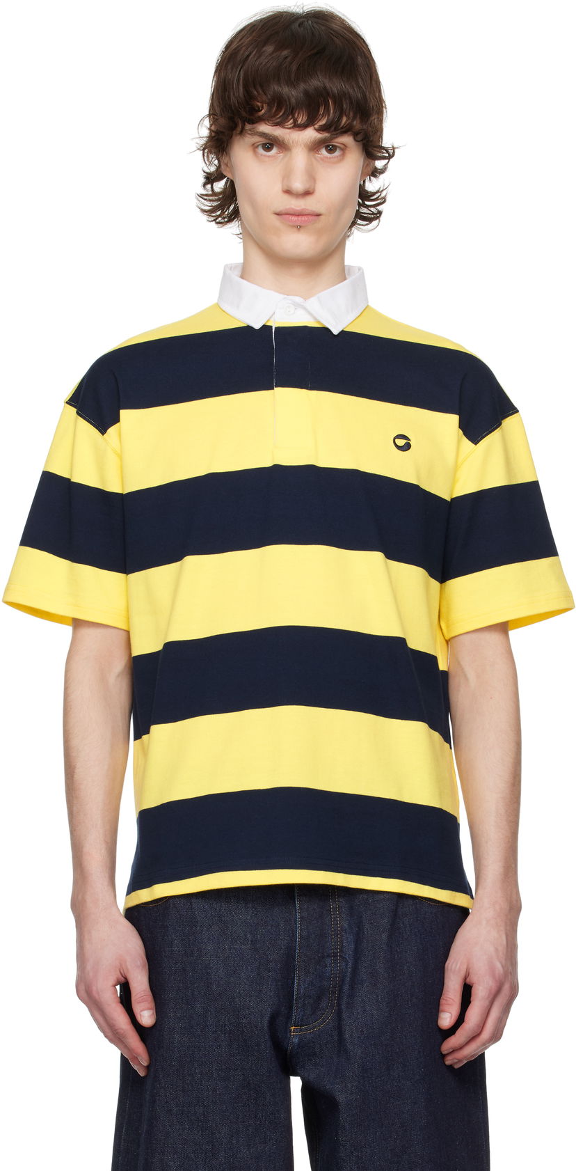 Polo majica Coperni Coperni Striped Polo Žuta | COPJS117F5026MEN