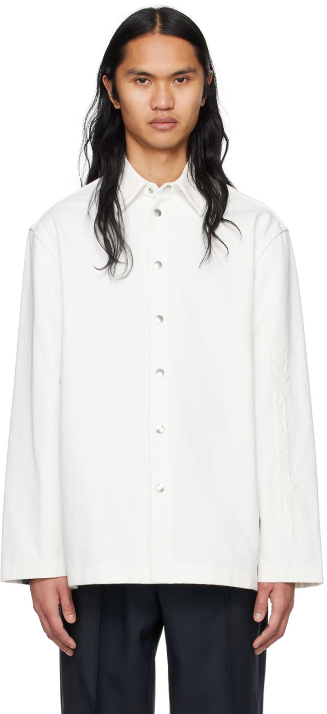 Košulja Jil Sander Embossed Denim Shirt Bijela | J21DL0137_J46463