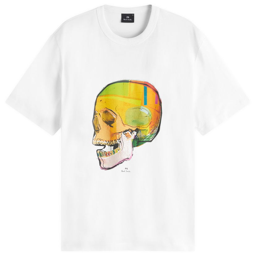 Majica kratkih rukava Paul Smith Paul Smith Angled Skull Graphic T-Shirt, Size Large Bijela | M2R-220X-PP5119-02