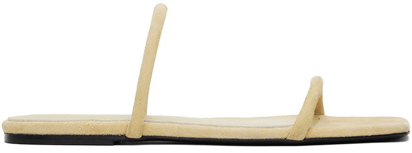 Odjeća TOTEME TOTEME 'The Minimalist' Suede Slides Bež | 243-WAS2061-LE0045