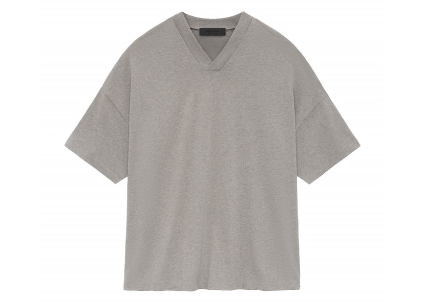 Majica kratkih rukava Fear of God Core Collection V-Neck Heather Grey Siva | 125SU244211F