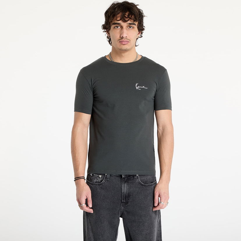 Majica kratkih rukava Karl Kani Fitted T-Shirt Signature Small Crna | 60300108