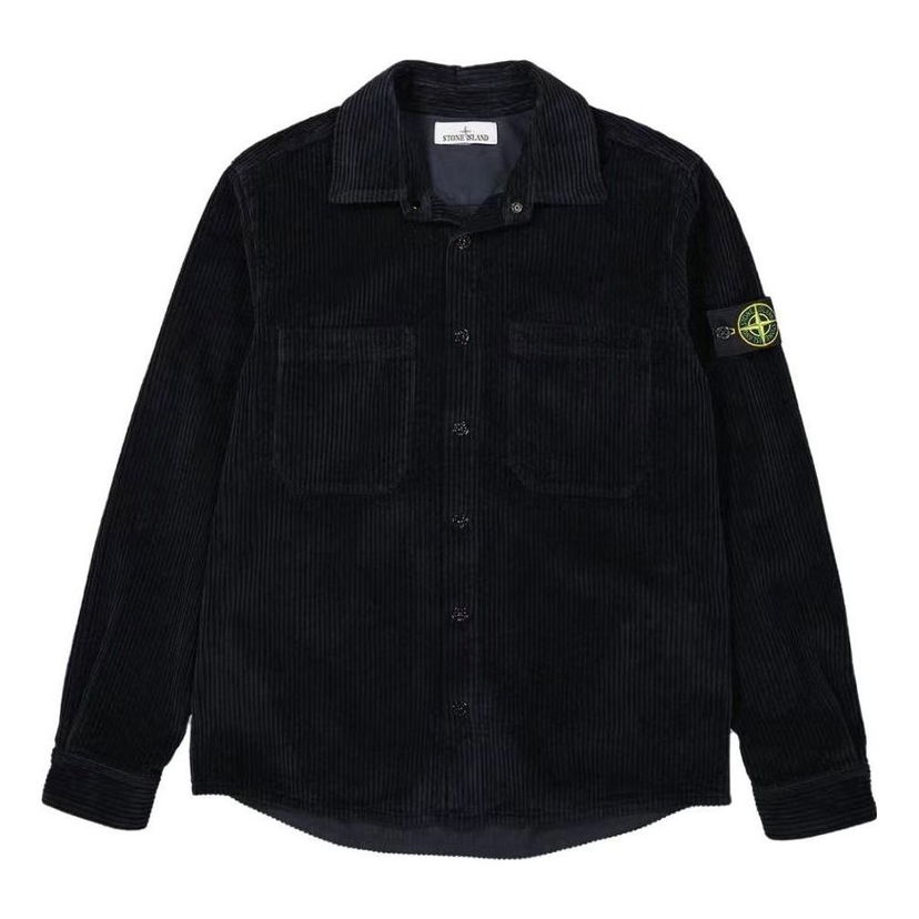 Košulja Stone Island Stone Island Corduroy Overshirt Crna | 791511311-V0020