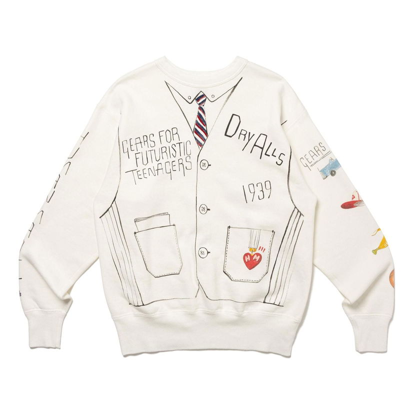 Džemper Human Made HUMAN MADE Men's Printed Sweatshirt Bijela | HM26CS024