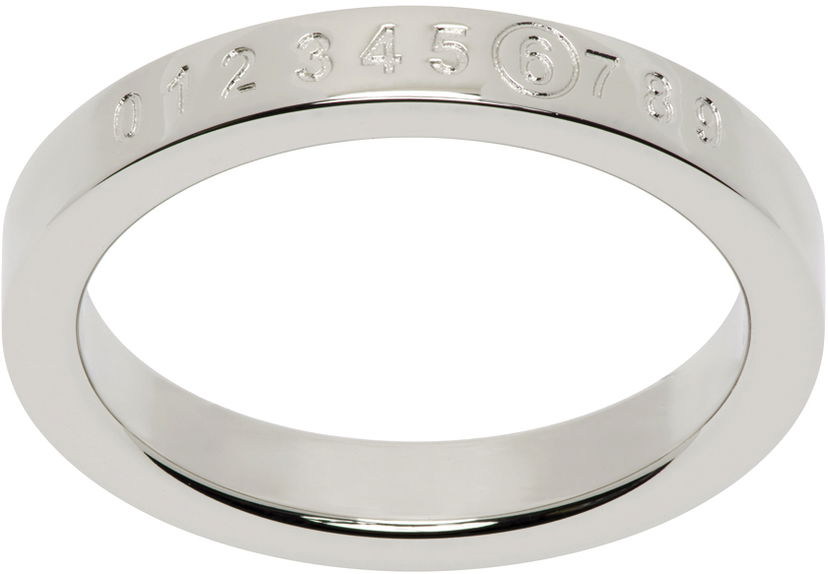 Prsten Maison Margiela MM6 Numeric Minimal Signature Ring Siva | SM6UQ0059 P6469