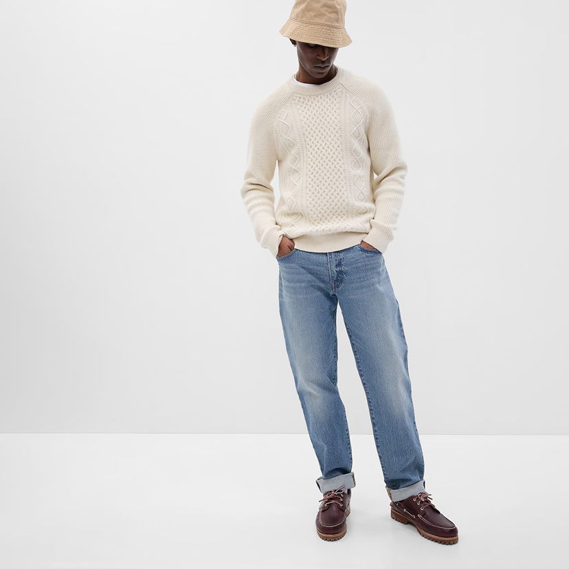 Jeans GAP Denim Pants Straight Light Wash Plava | 709159-00