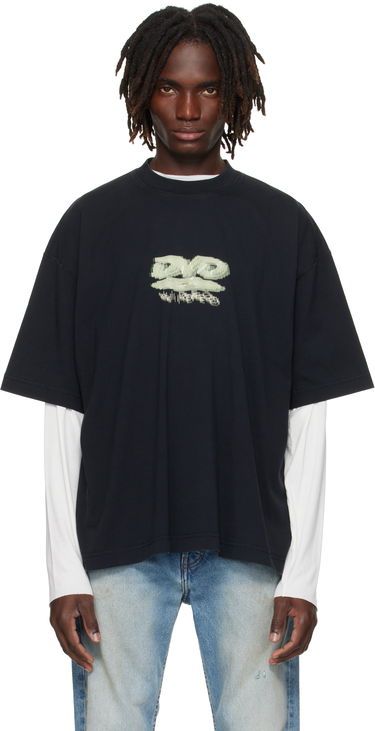 Majica kratkih rukava VETEMENTS VETEMENTS 'DVD' Regular Fit Graphic Tee Crna | UH76TR380B, 0