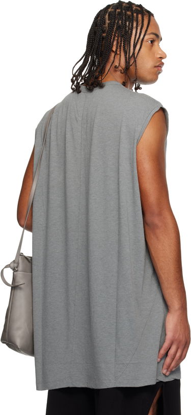 Majica bez rukava Rick Owens Concordians Splintered Tarp Paneled Sleeveless T-shirt Siva | RU02E1168 JR, 2