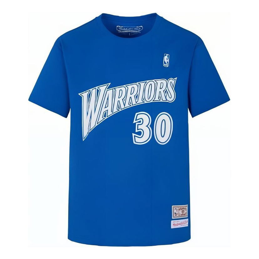 Majica kratkih rukava Mitchell & Ness Mitchell & Ness NBA Golden State Warriors Stephen Curry Number 30 T-Shirt Plava | MNJYSST230133-ROYAL