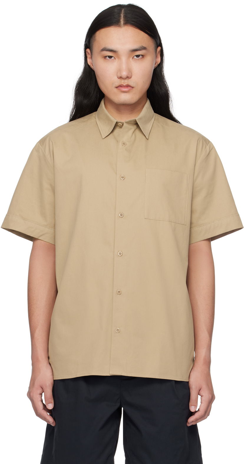 Košulja A.P.C. Ross Short-Sleeve Shirt Bež | COGZR-H12541