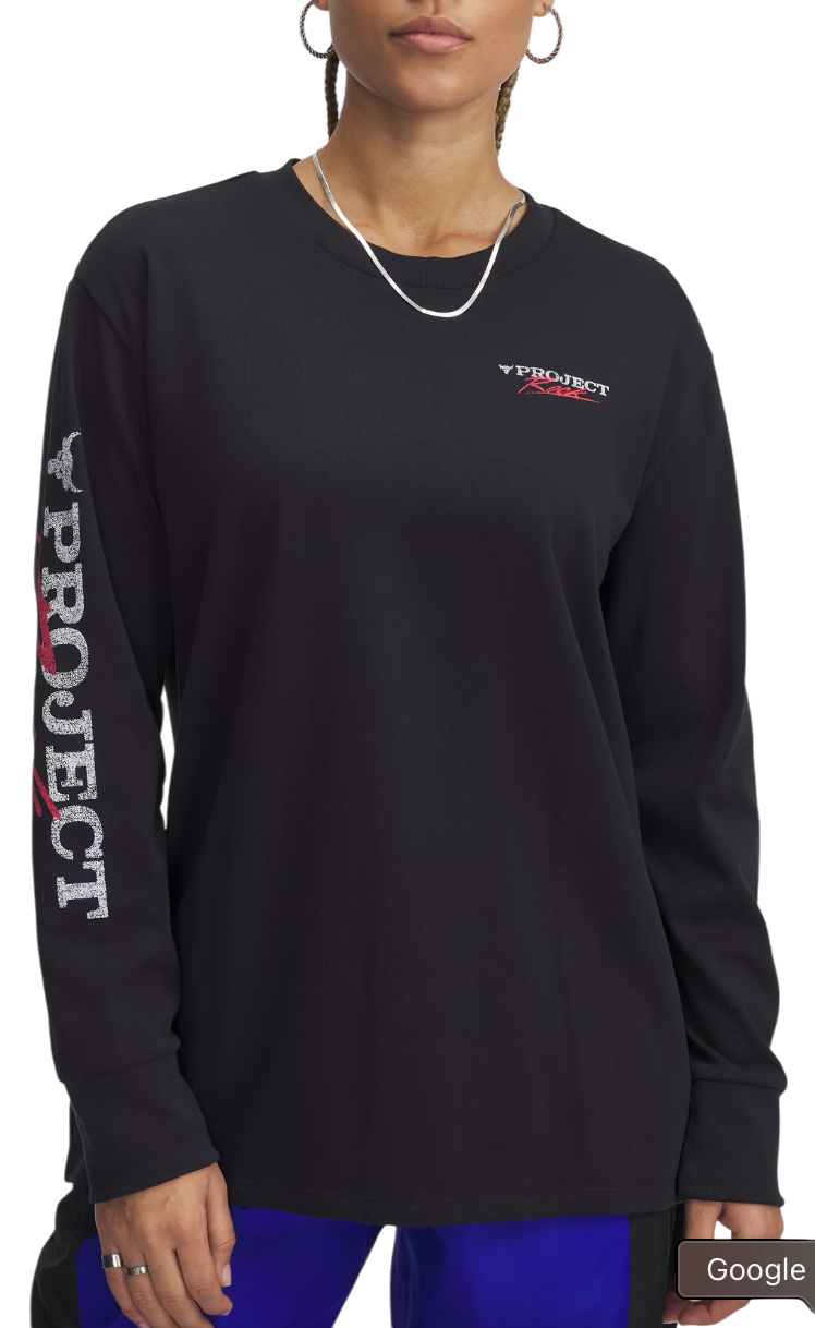 Džemper Under Armour Project Rock Long Sleeve T-Shirt Crna | 1389700-001, 0