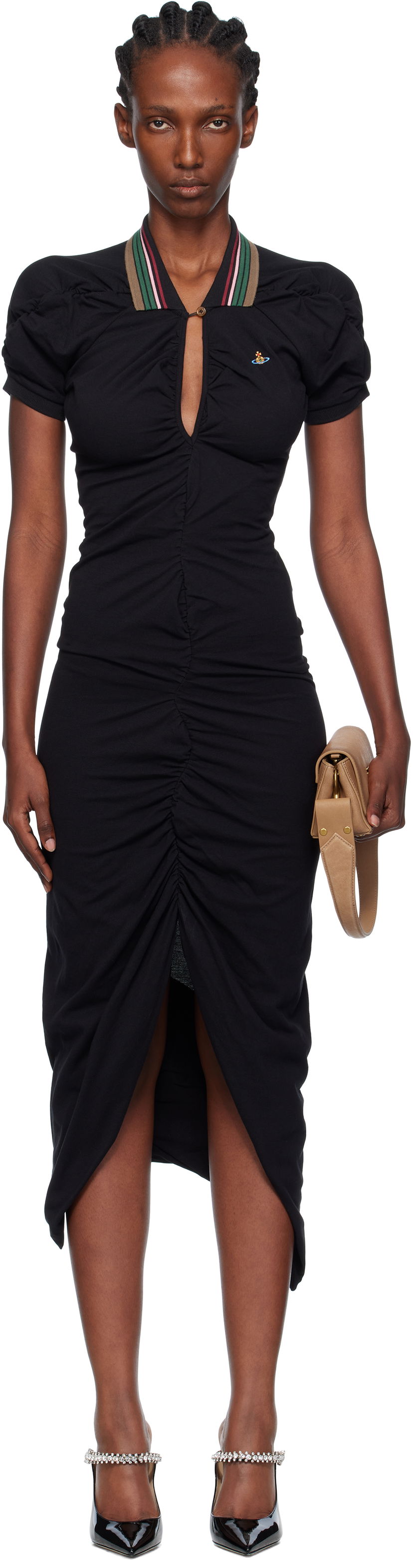 Haljina Vivienne Westwood Vivienne Westwood Pulling Midi Dress Crna | 1601004S-J0009-