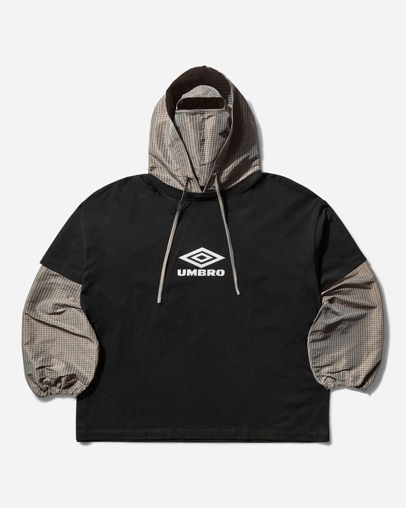 Dukserice Umbro Cut Up Plaid Masked Hoodie Crna | UBMW0365JY106 BLK0047