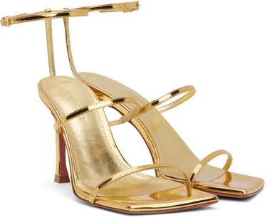 Dodaci Amina Muaddi Amina Muaddi Maya Heeled Sandals Metalik | MAYA SANDAL MIRROR, 3