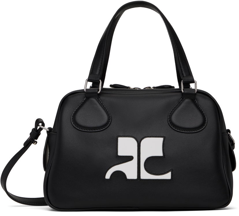 Ručna torbica Courrèges Courrèges Reedition Leather Bowling Bag Crna | PERGSA062CR0065