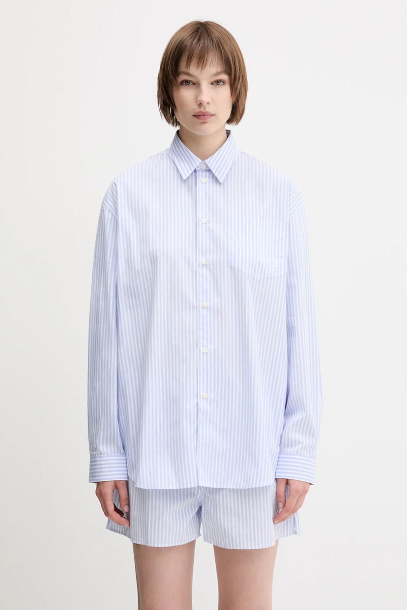Košulja Sporty & Rich Sporty & Rich Src Oversized Relaxed Fit Striped Shirt Plava | SI006612302ST08