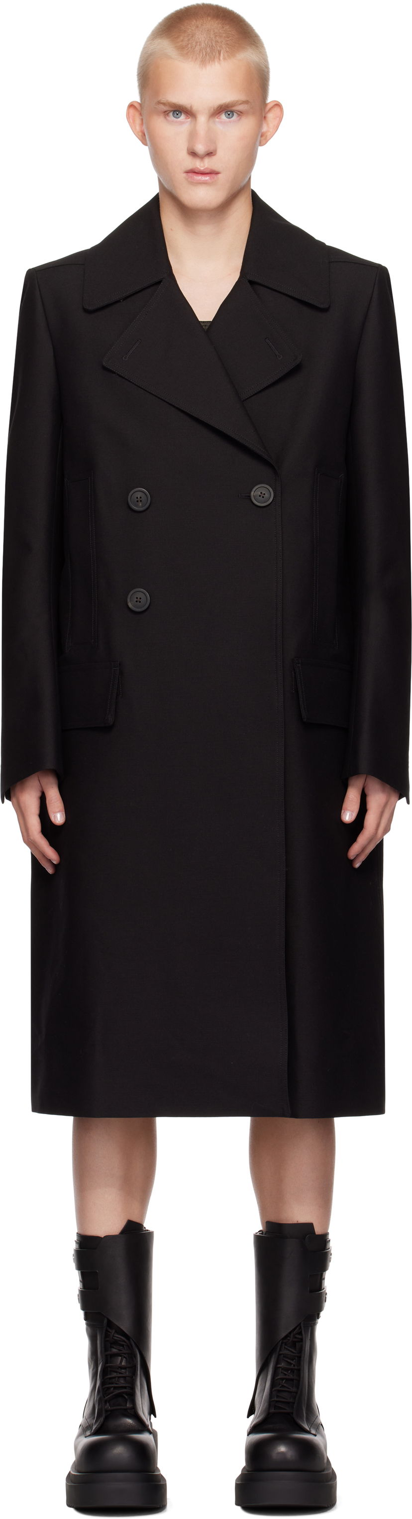 Kaputi Rick Owens Slim Drella Coat Crna | RL02D6973 WUT
