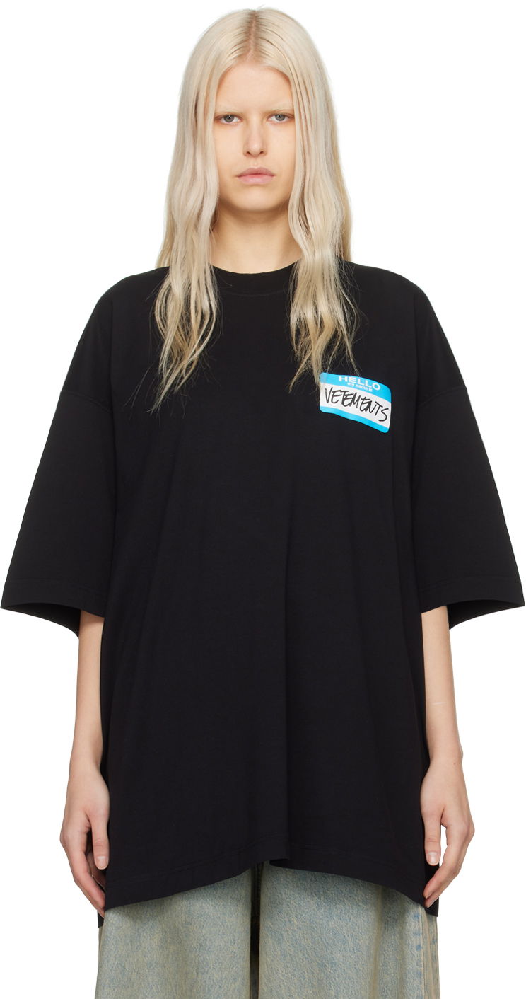 Majica kratkih rukava VETEMENTS 'My Name Is ' T-Shirt Crna | UE64TR130B
