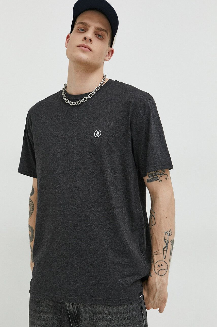 Majica kratkih rukava Volcom Circle Blanks Tee Crna | A5712316.HBK, 0