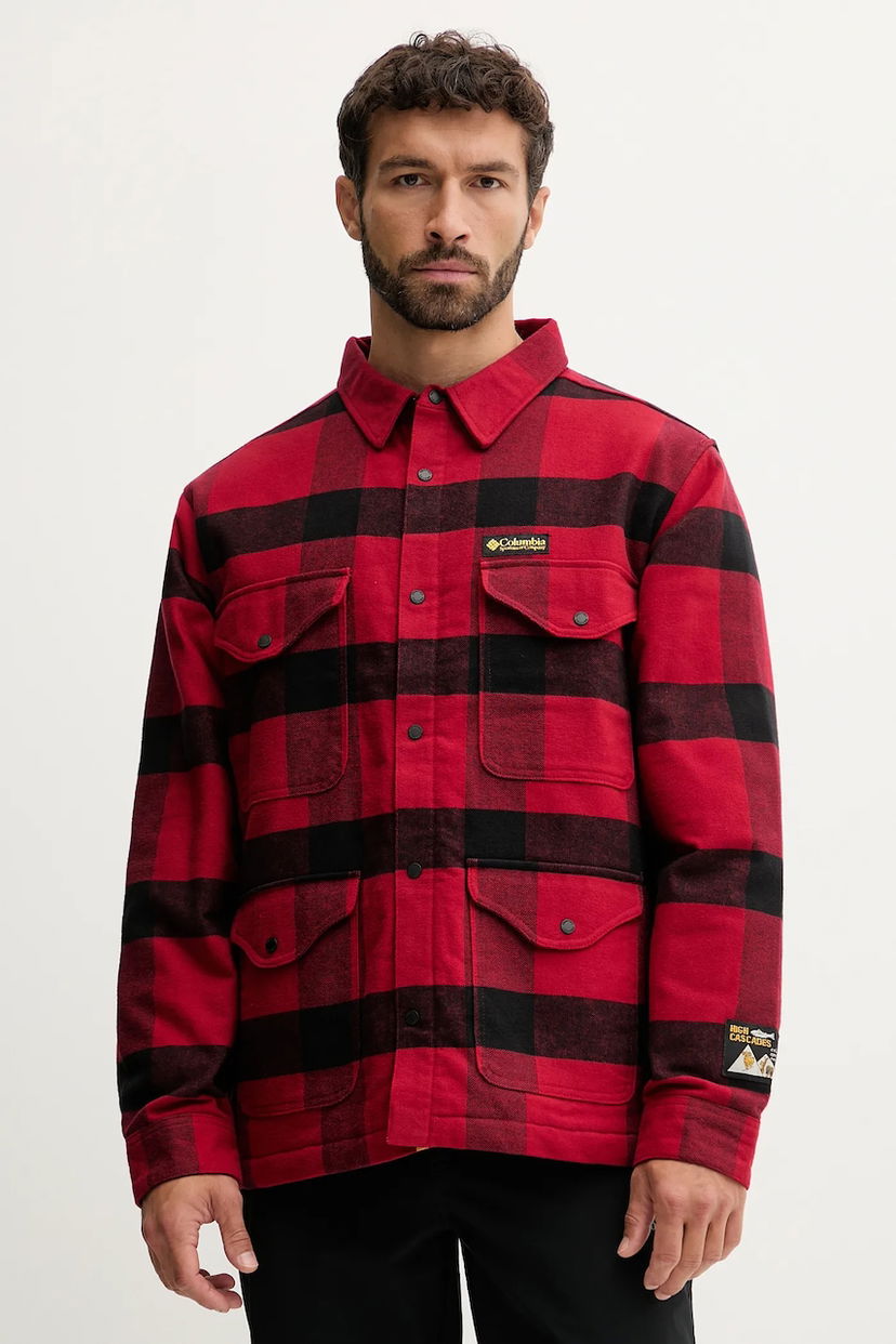 Jakna Columbia High Cascades Shirt Jacket Crvena | 2138401