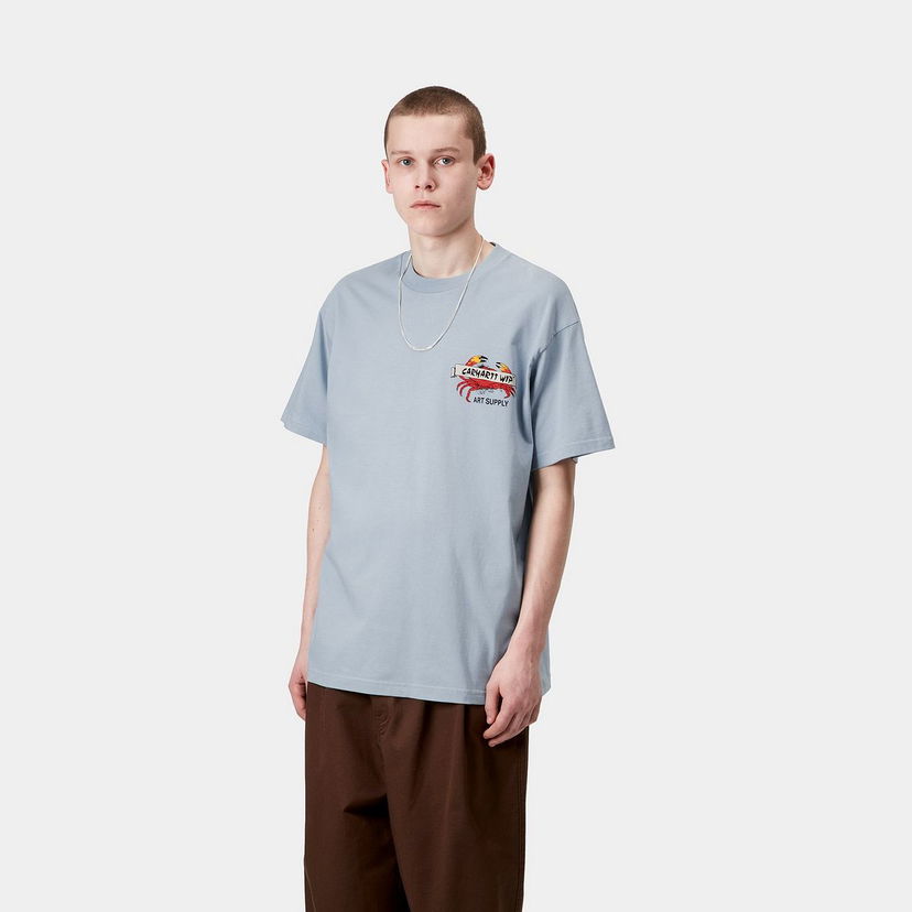 Majica kratkih rukava Carhartt WIP Short Sleeve Crab Paint T-Shirt Plava | I034778_9