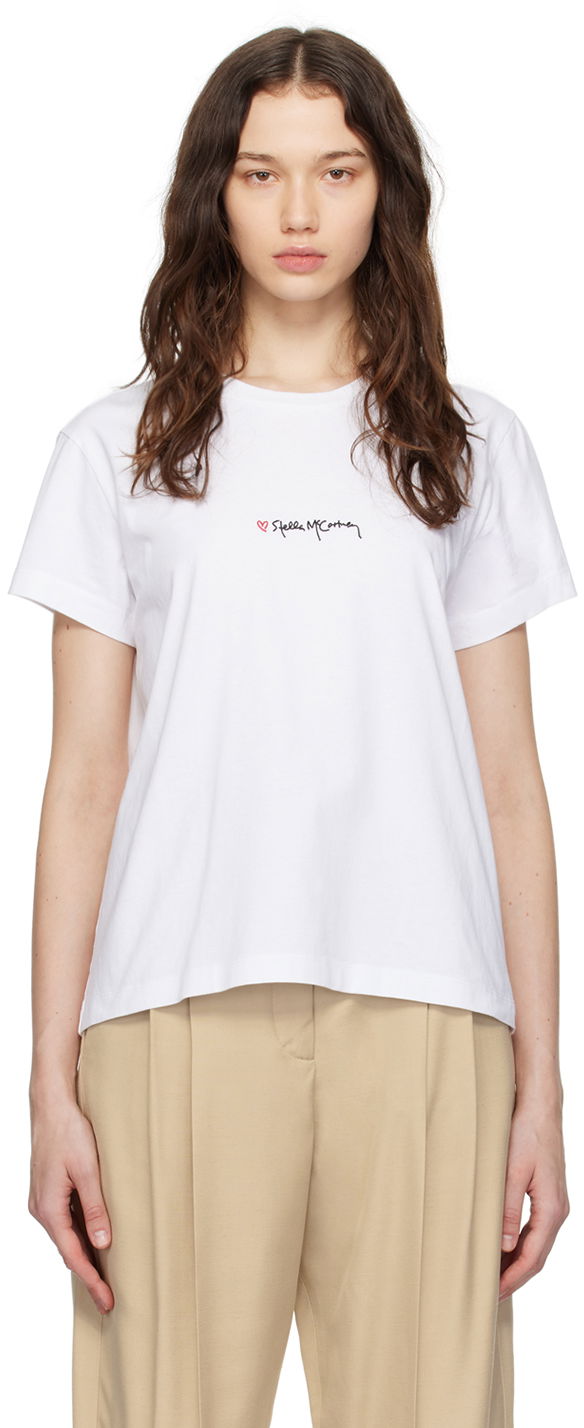 Majica kratkih rukava Stella McCartney Stella McCartney Iconics Love Graphic T-Shirt Bijela | 6J02733SPY52