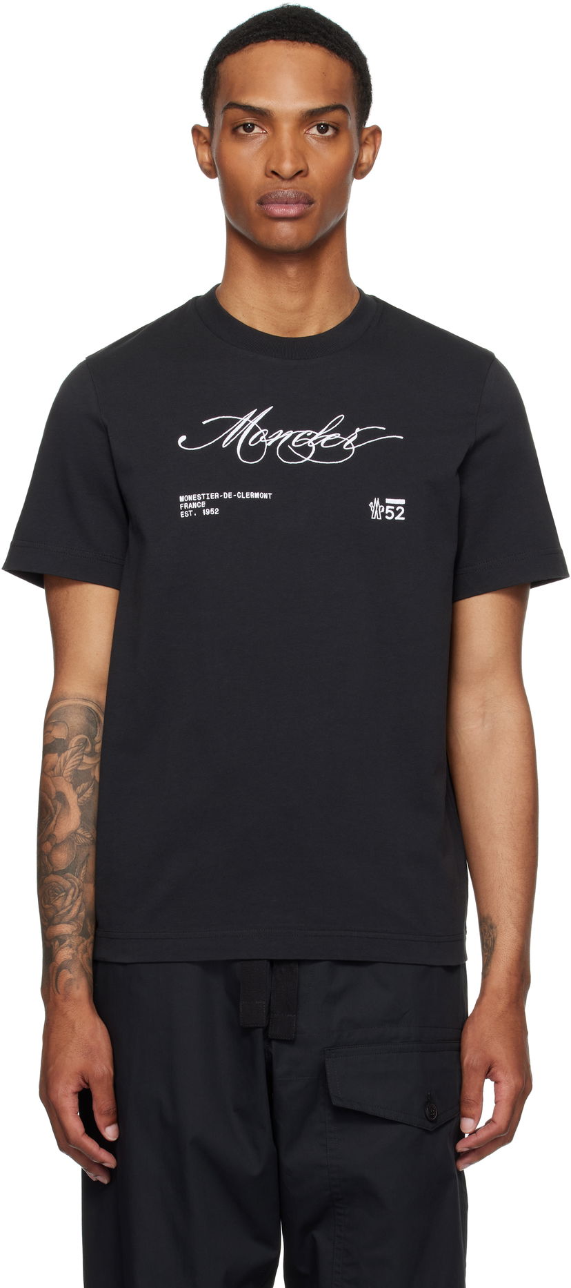 Majica kratkih rukava Moncler Moncler Archivio Creativo T-Shirt Crna | K20918C0001289AUG