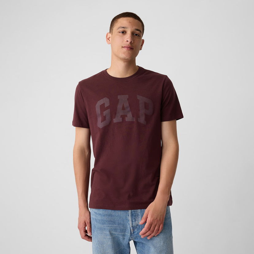 Majica kratkih rukava GAP T-shirt Logo Tee Noir Red XS Smeđa | 856659-17