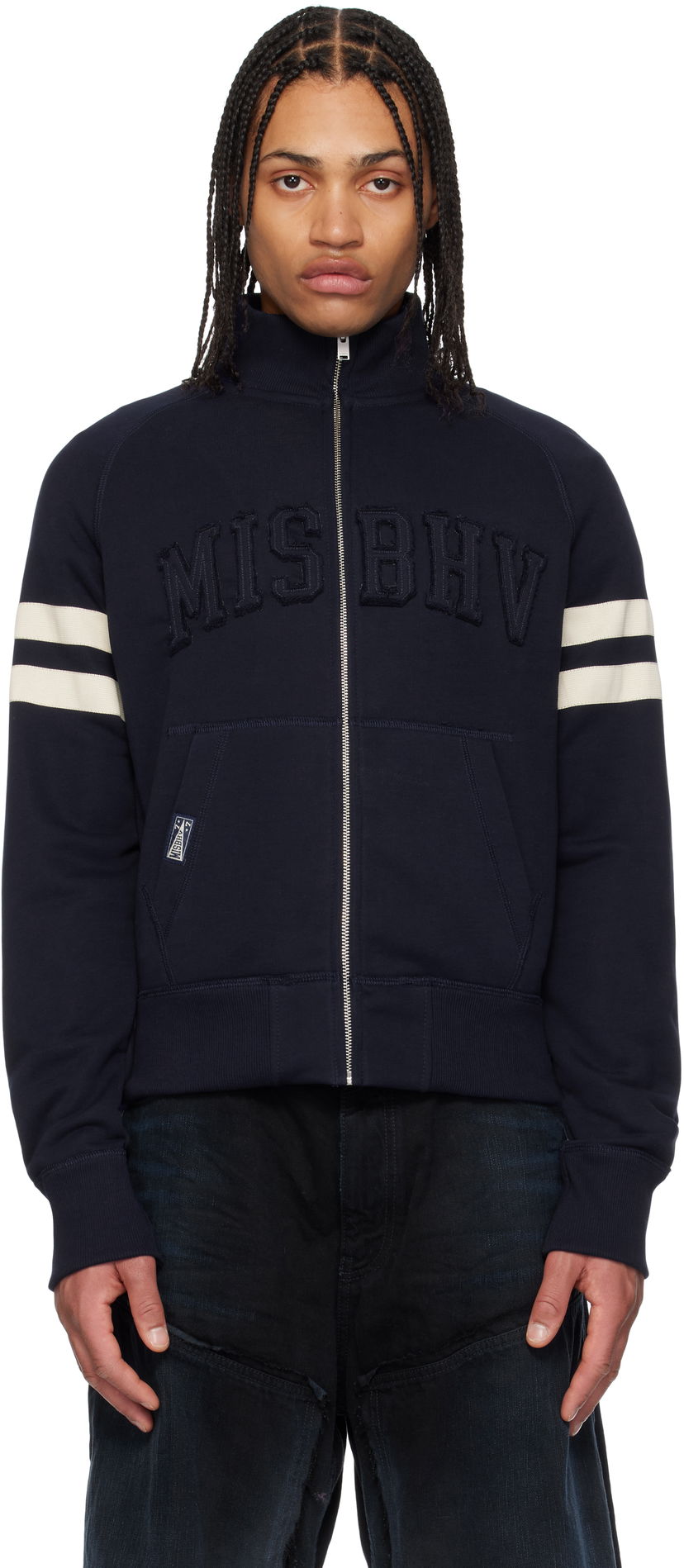 Dukserice MISBHV MISBHV Zuma Zip-Up Sweater Tamnoplava | 250M150