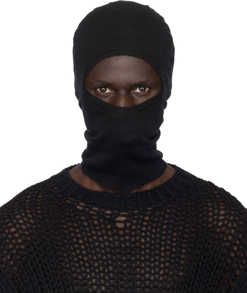 Kapica Rick Owens Rick Owens Porterville Skull Balaclava Crna | RU02D6478 WS